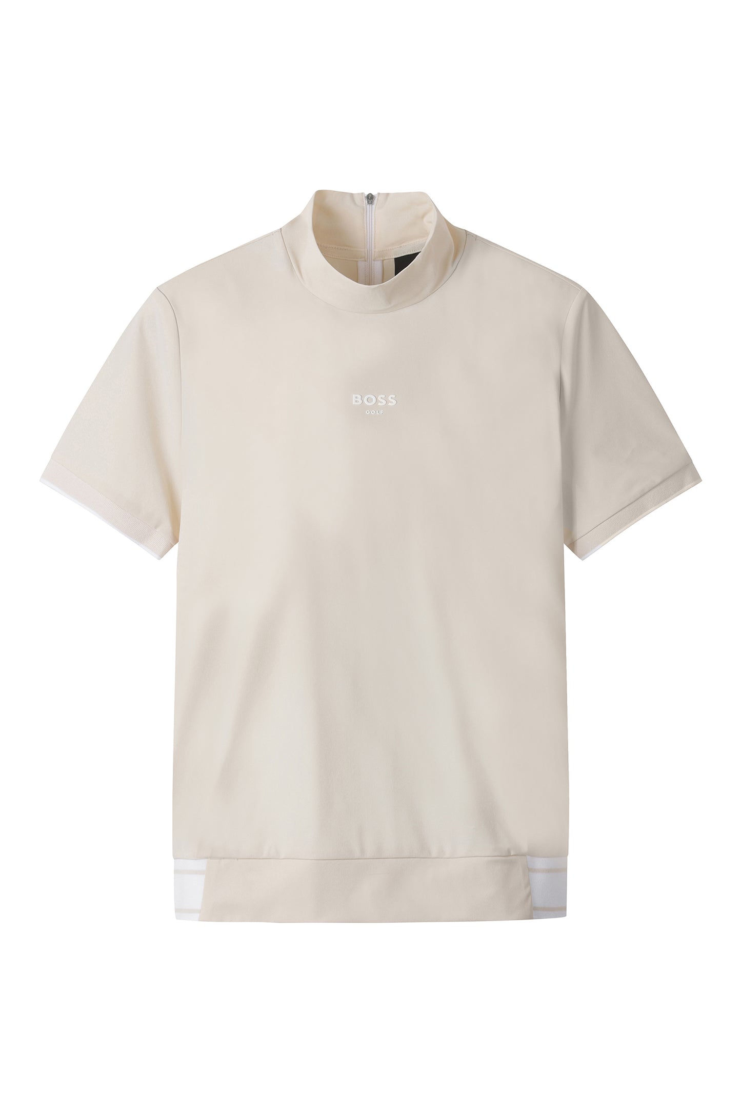 【BOSS GOLF 25SR Woman's】SM W Back QZ Mock Neck SS Tee / Almond Milk