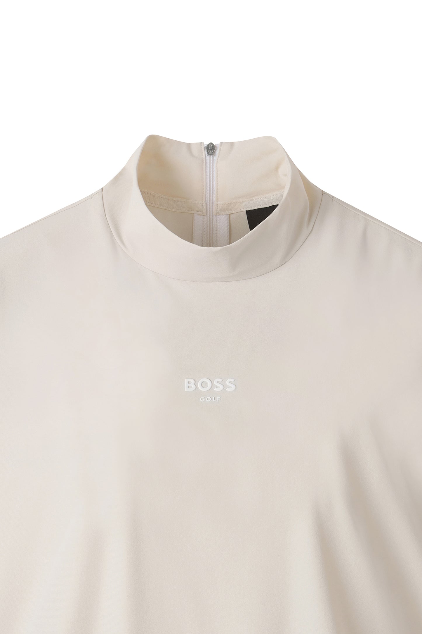 【BOSS GOLF 25SR Woman's】SM W Back QZ Mock Neck SS Tee / Almond Milk