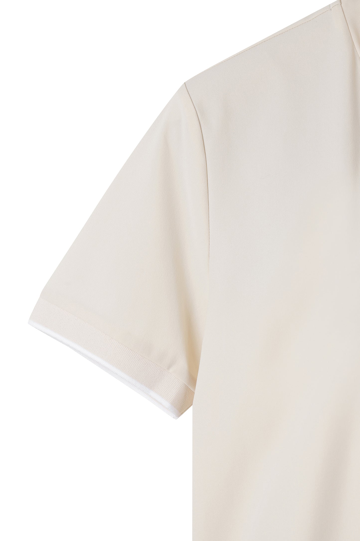 【BOSS GOLF 25SR Woman's】SM W Back QZ Mock Neck SS Tee / Almond Milk