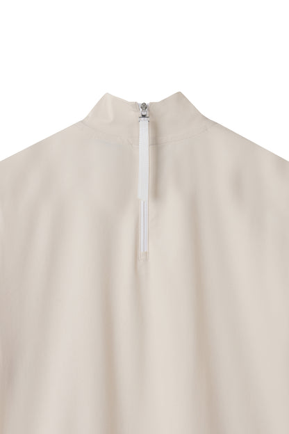 【BOSS GOLF 25SR Woman's】SM W Back QZ Mock Neck SS Tee / Almond Milk