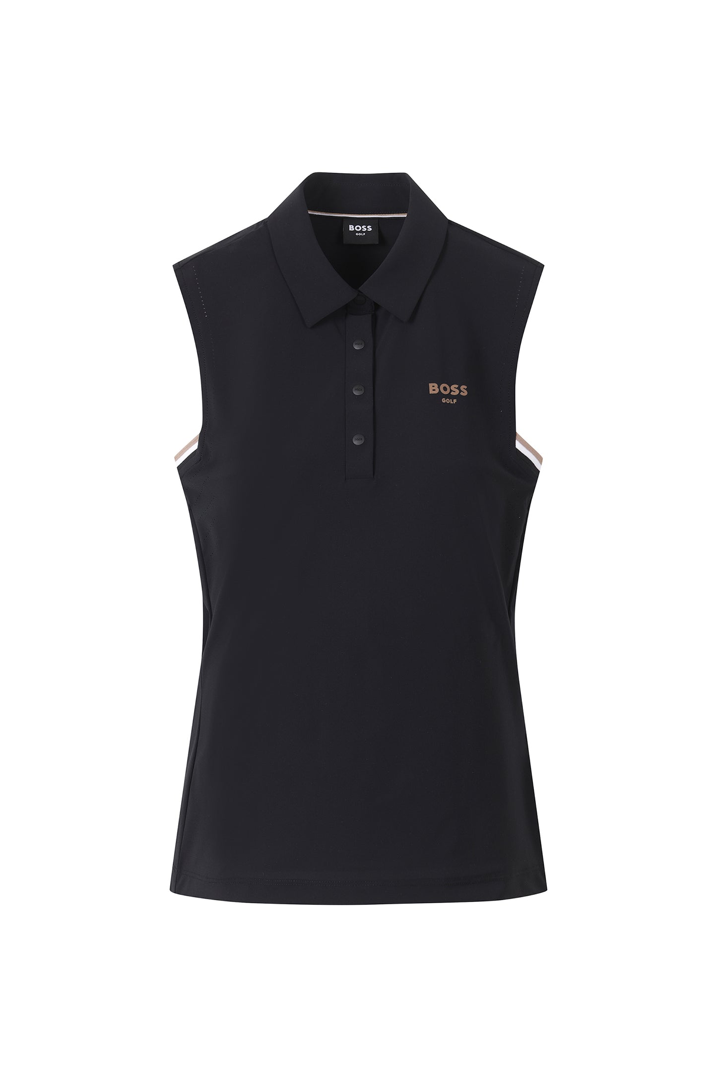 【BOSS GOLF 25SR Woman's】SM W SBG Punching Slvls Polo / Black