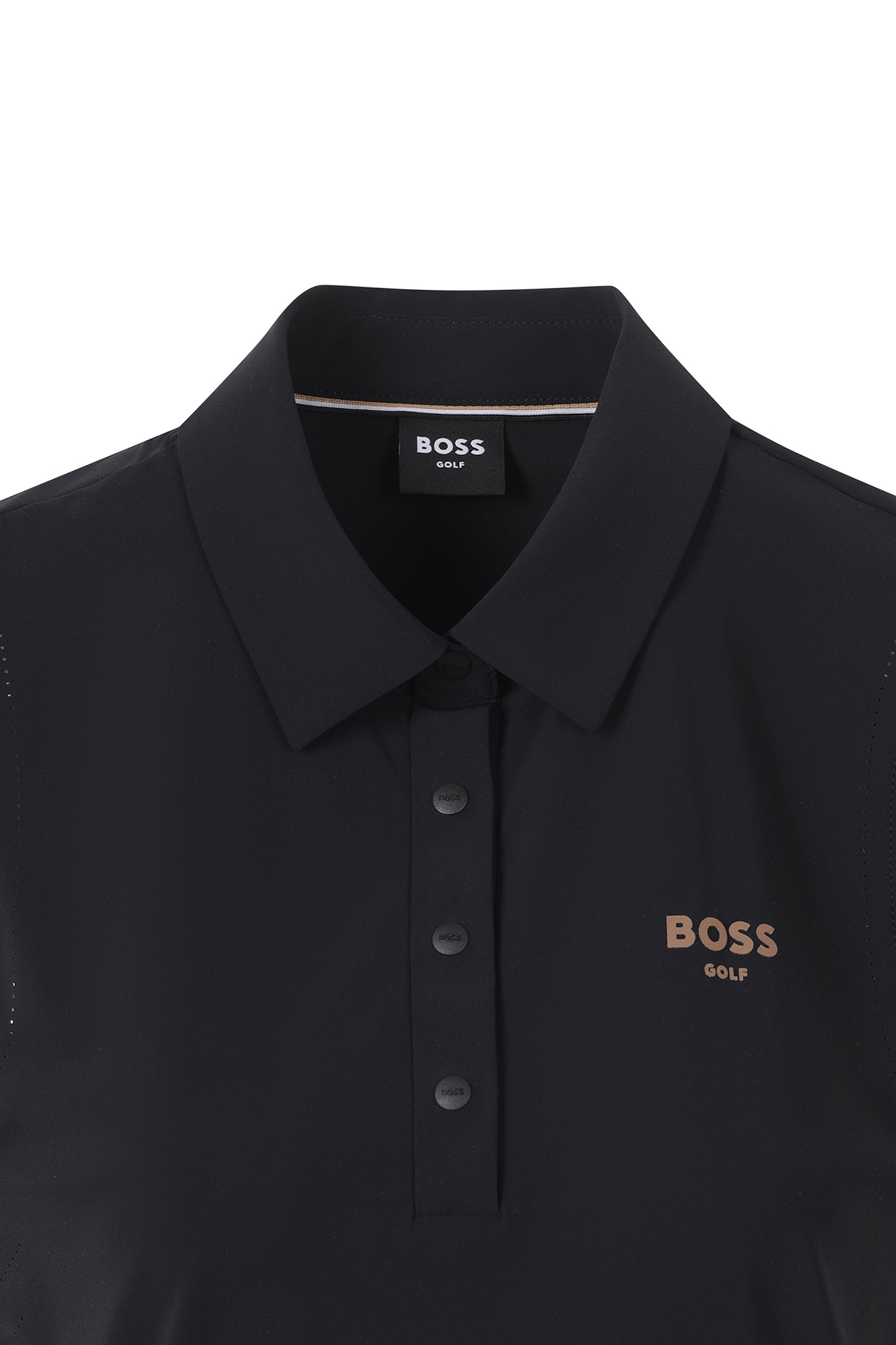 【BOSS GOLF 25SR Woman's】SM W SBG Punching Slvls Polo / Black