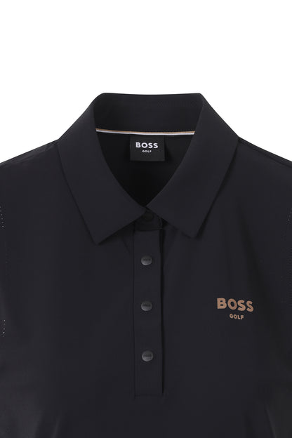 【BOSS GOLF 25SR Woman's】SM W SBG Punching Slvls Polo / Black