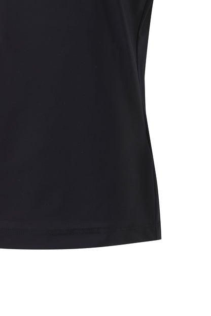 【BOSS GOLF 25SR Woman's】SM W SBG Punching Slvls Polo / Black