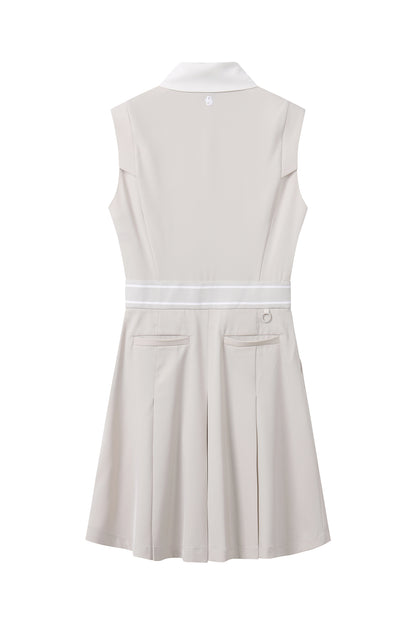 【BOSS GOLF 25SR Woman's】SM W Woven One-piece / Almond Milk