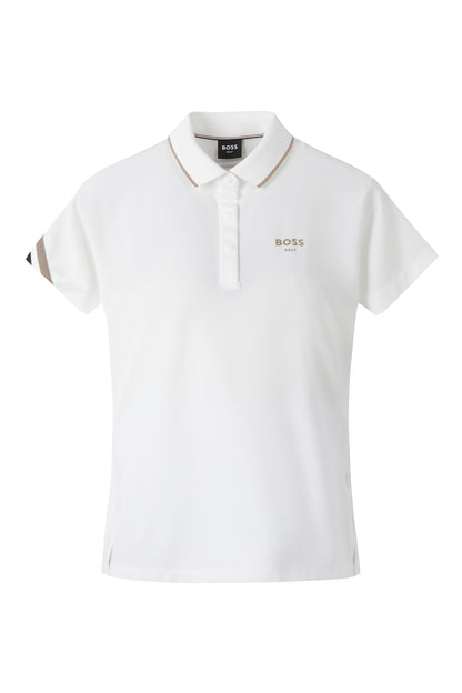 【BOSS GOLF 25SR Woman's】SM W BWC Tape SS Polo Tee / White