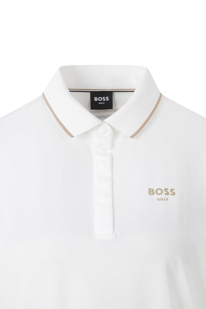 【BOSS GOLF 25SR Woman's】SM W BWC Tape SS Polo Tee / White