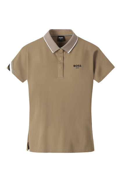 【BOSS GOLF 25SR Woman's】SM W BWC Tape SS Polo Tee / Camel