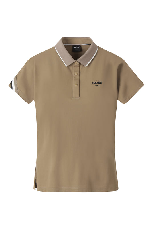 【BOSS GOLF 25SR Woman's】SM W BWC Tape SS Polo Tee / Camel