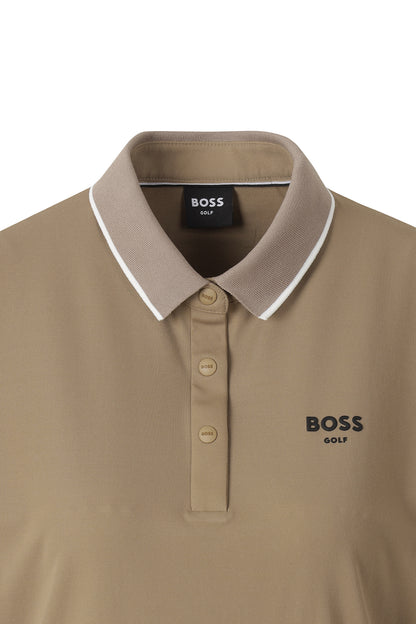 【BOSS GOLF 25SR Woman's】SM W BWC Tape SS Polo Tee / Camel