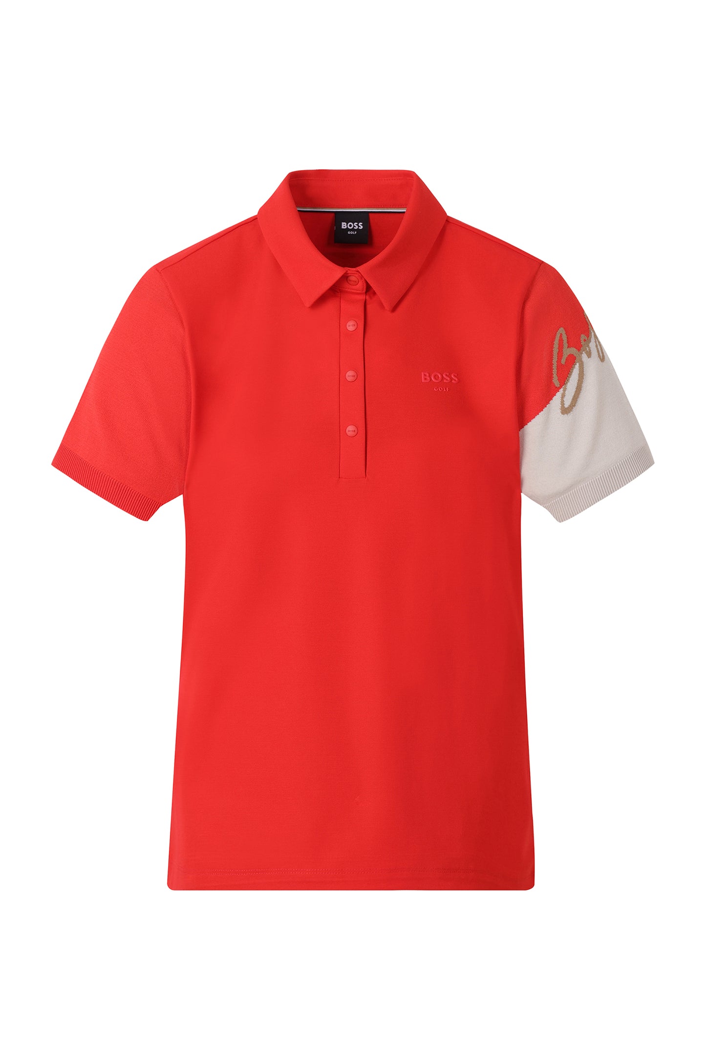 【BOSS GOLF 25SR Woman's】SM W Script Hybrid SS Polo / Orange