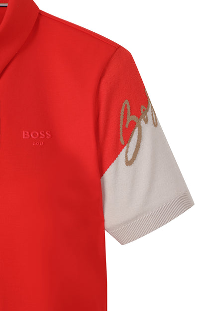 【BOSS GOLF 25SR Woman's】SM W Script Hybrid SS Polo / Orange