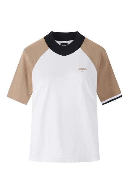 【BOSS GOLF 25SR Woman's】SM W Knit Hybrid Mock Neck Tee / White