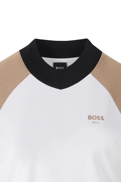 【BOSS GOLF 25SR Woman's】SM W Knit Hybrid Mock Neck Tee / White