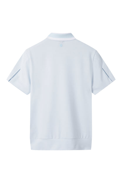 【BOSS GOLF 25SR Woman's】SM W Collar Point Blouson Tee / L/Blue