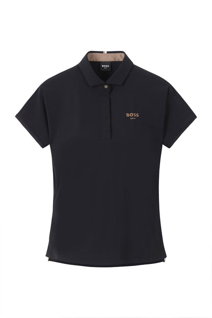 【BOSS GOLF 25SR Woman's】SM W SBG Punching Slv Polo /Black