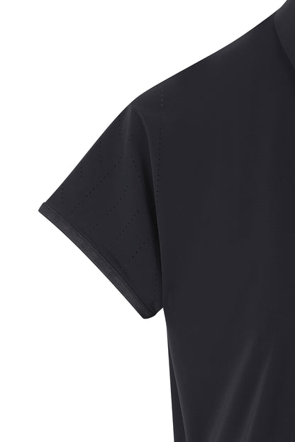 【BOSS GOLF 25SR Woman's】SM W SBG Punching Slv Polo /Black