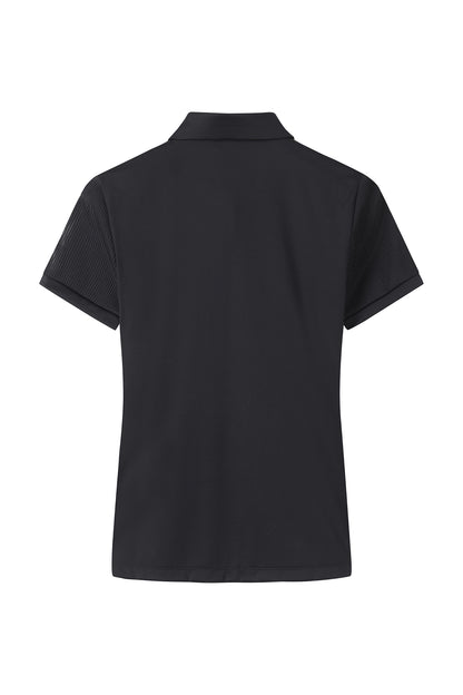 【BOSS GOLF 25SR Woman's】SM W Mesh Sleeve SS Polo Tee / Black