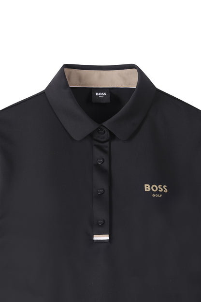 【BOSS GOLF 25SR Woman's】SM W Mesh Sleeve SS Polo Tee / Black
