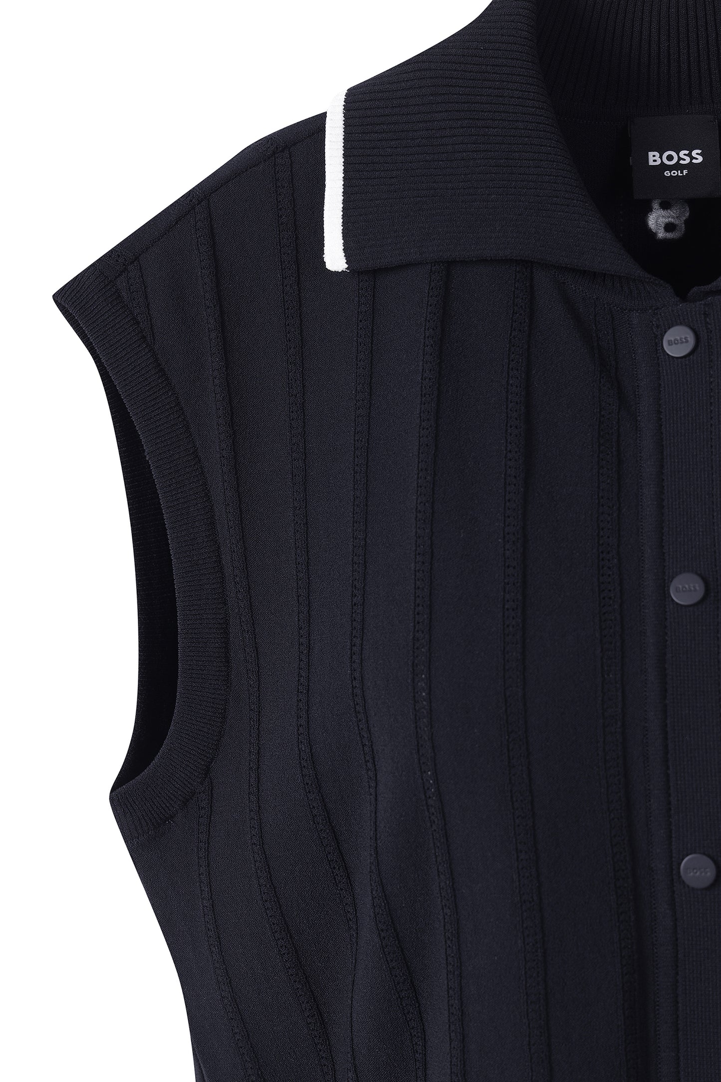 【BOSS GOLF 25SR Woman's】SM W Full Open Knit Vest / D/Navy