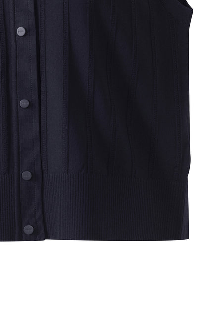 【BOSS GOLF 25SR Woman's】SM W Full Open Knit Vest / D/Navy