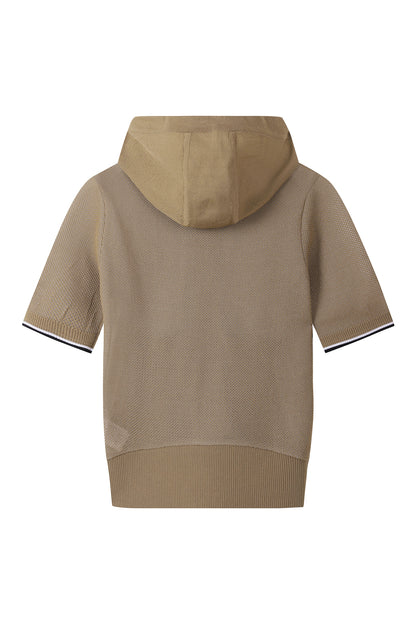 【BOSS GOLF 25SR Woman's】SM W Mesh FZ Knit w. Twilly / Camel