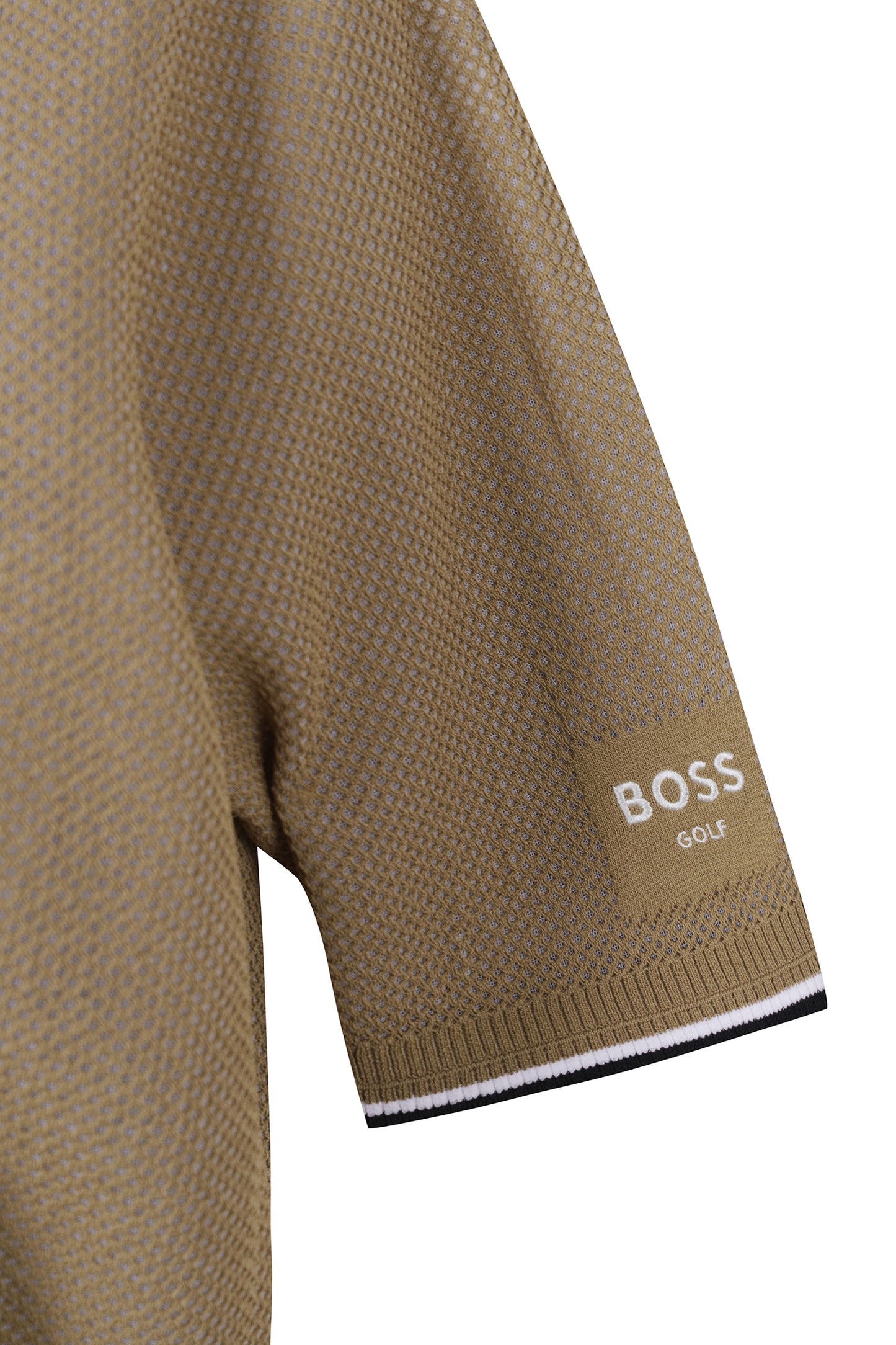 【BOSS GOLF 25SR Woman's】SM W Mesh FZ Knit w. Twilly / Camel