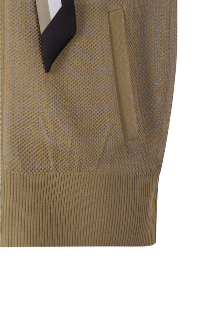 【BOSS GOLF 25SR Woman's】SM W Mesh FZ Knit w. Twilly / Camel