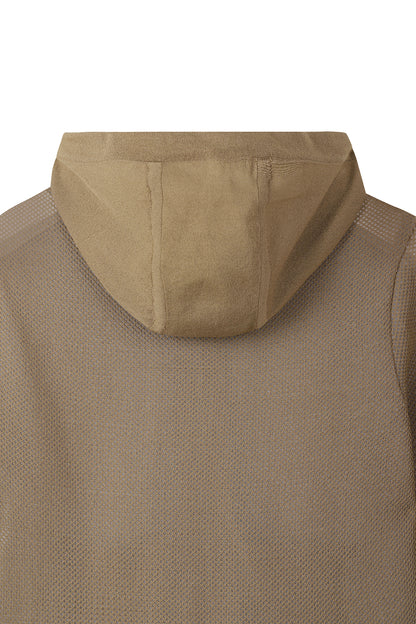 【BOSS GOLF 25SR Woman's】SM W Mesh FZ Knit w. Twilly / Camel