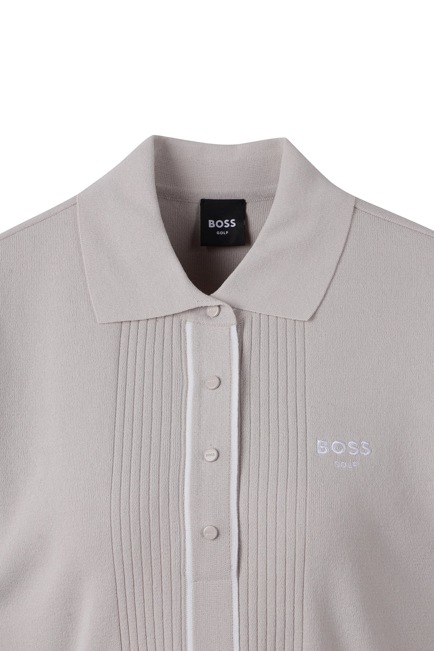 【BOSS GOLF 25SR Woman's】SM W Button Point SS Polo Knit / Almond Milk