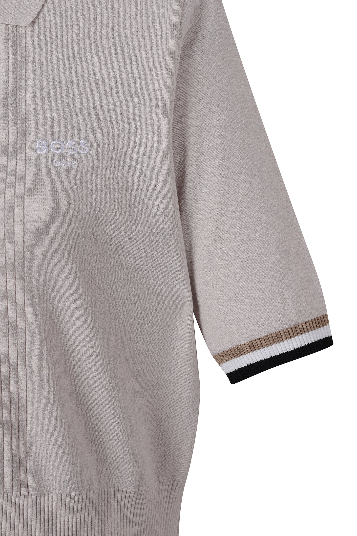 【BOSS GOLF 25SR Woman's】SM W Button Point SS Polo Knit / Almond Milk