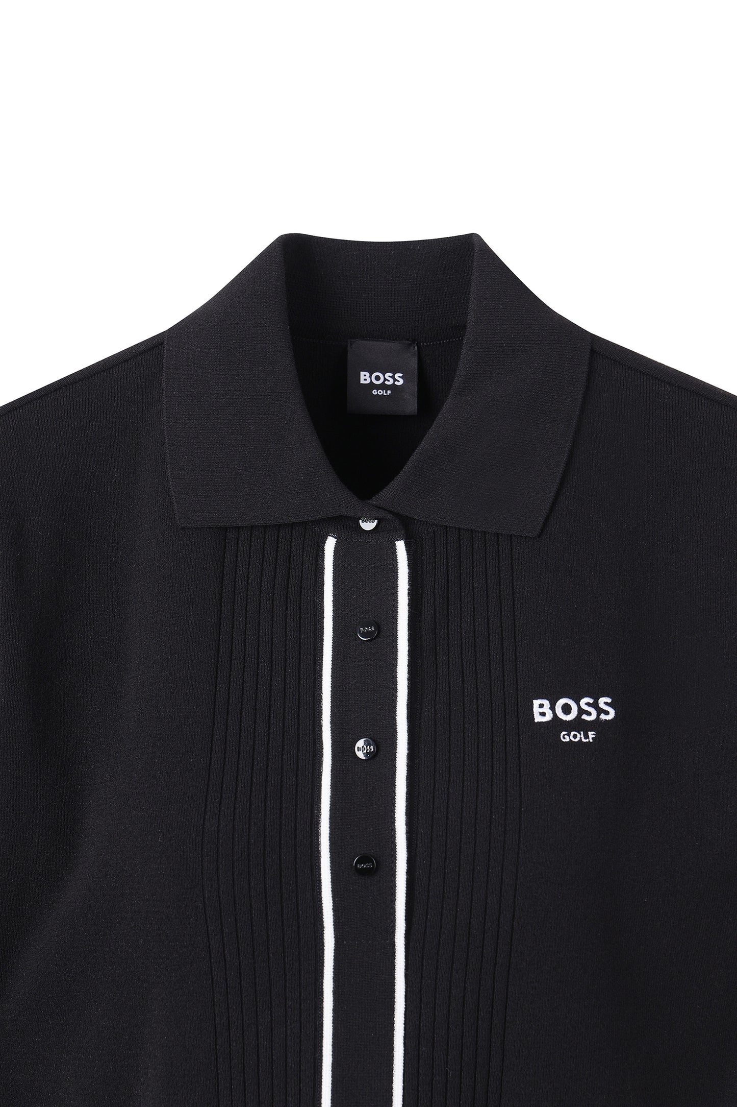 【BOSS GOLF 25SR Woman's】SM W Button Point SS Polo Knit / Black