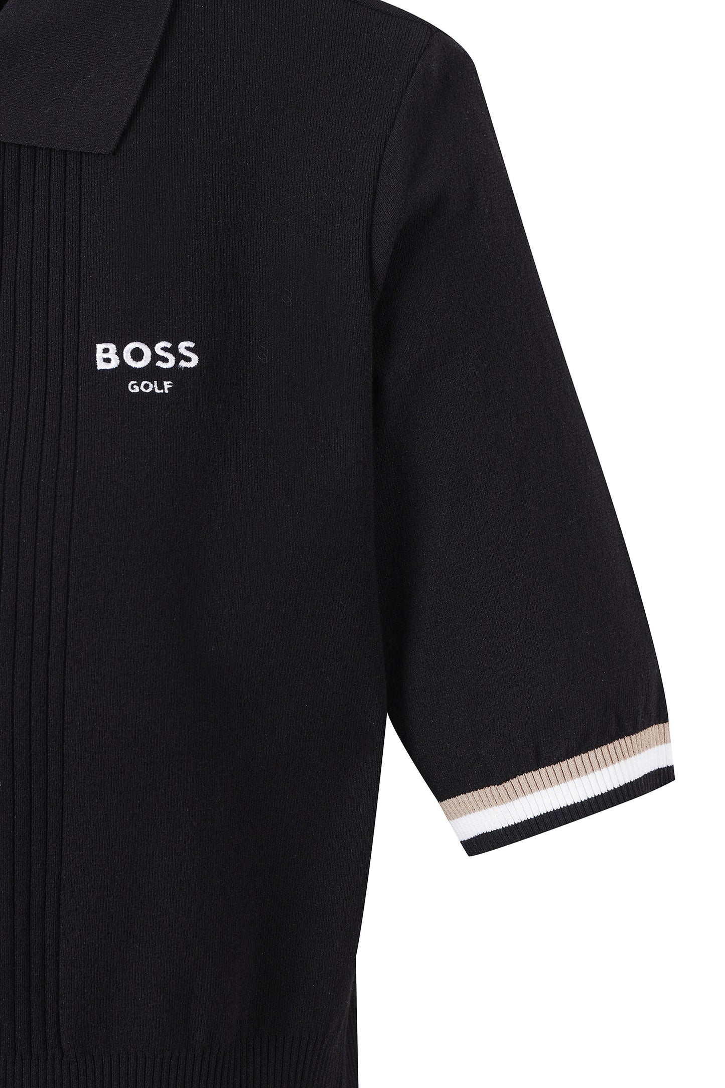 【BOSS GOLF 25SR Woman's】SM W Button Point SS Polo Knit / Black
