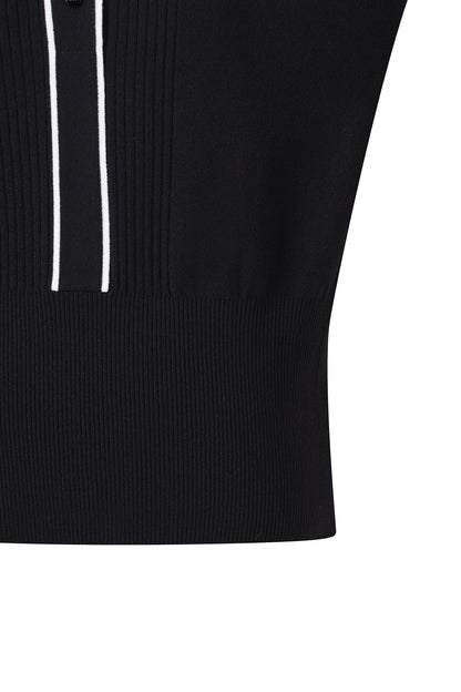 【BOSS GOLF 25SR Woman's】SM W Button Point SS Polo Knit / Black