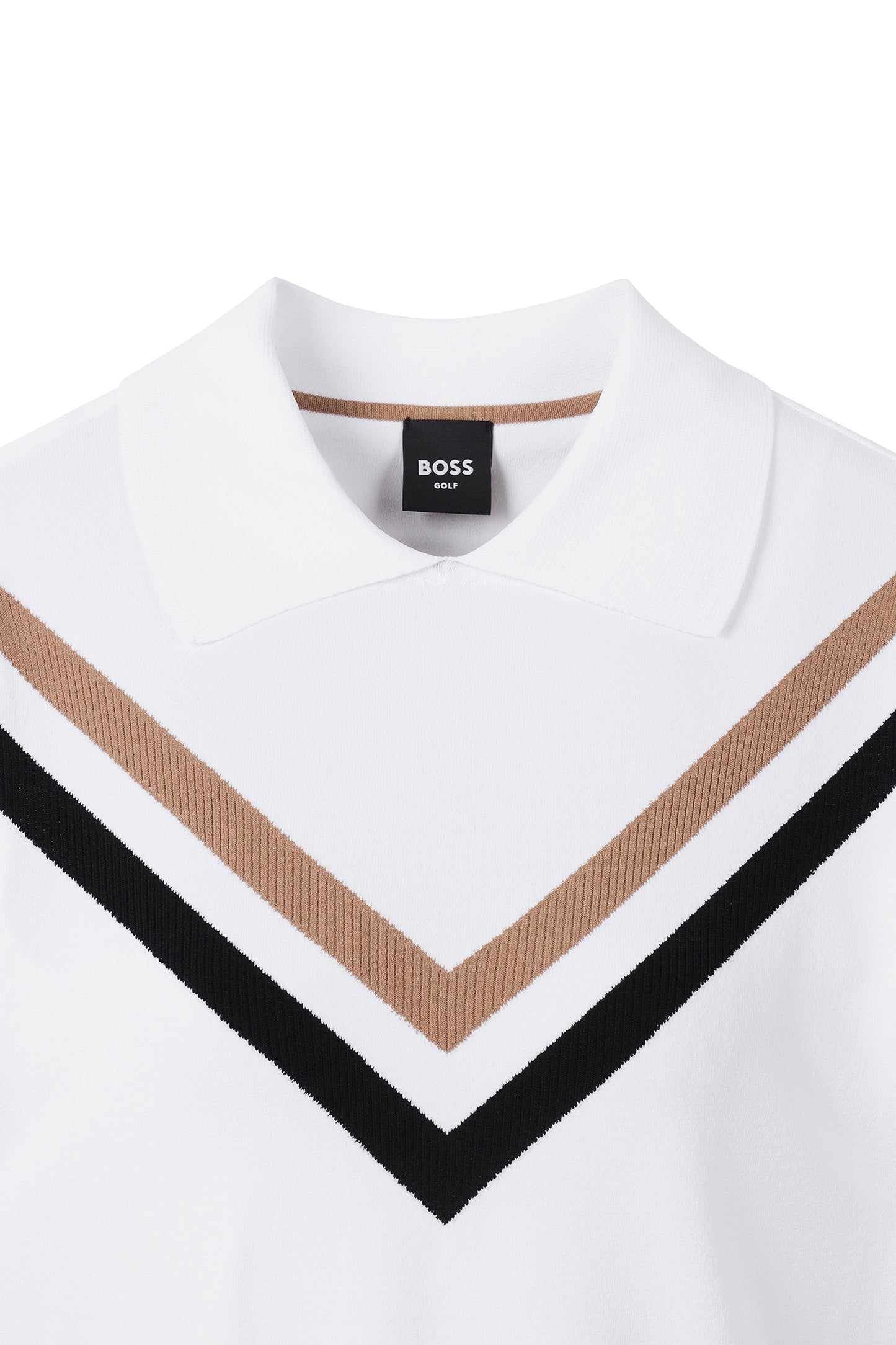 【BOSS GOLF 25SR Woman's】SM W BWC Chevron Knit Polo  / White