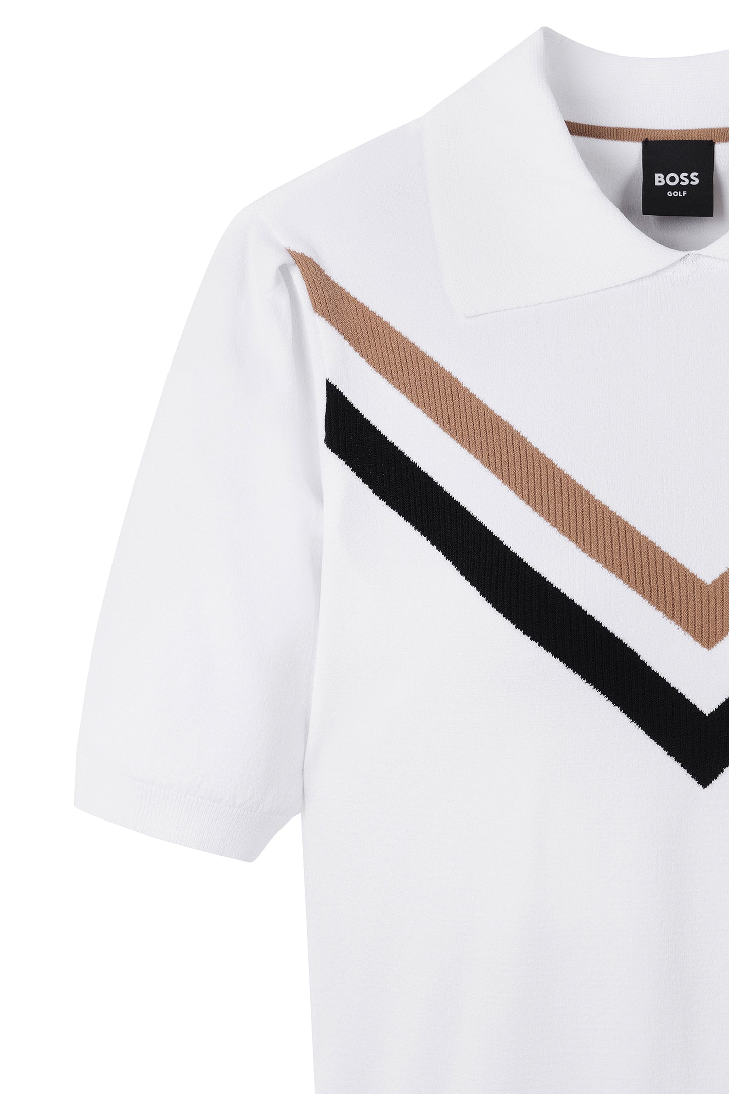 【BOSS GOLF 25SR Woman's】SM W BWC Chevron Knit Polo  / White