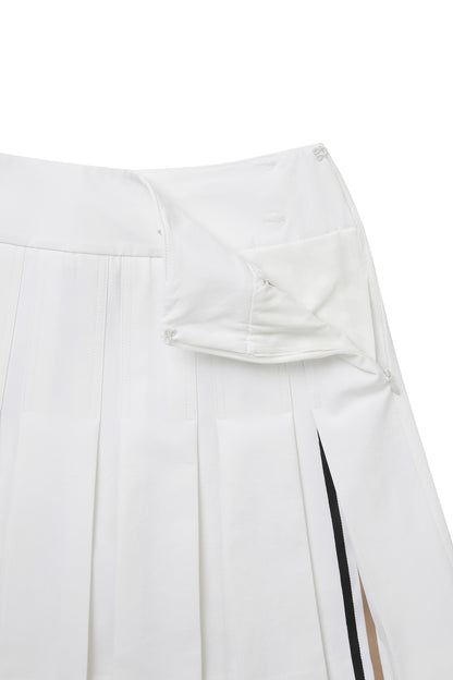 【BOSS GOLF 25SR Woman's】SM W Signature Pleats Skirt / White