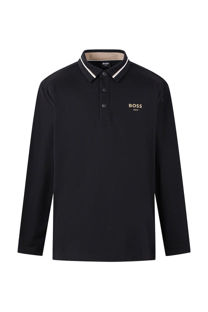【BOSS GOLF 25SR Men's】SP M BWC Collar Point LS Polo
