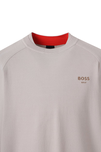 【BOSS GOLF 25SR Men's】SP M BWC R-neck Sweater / beige
