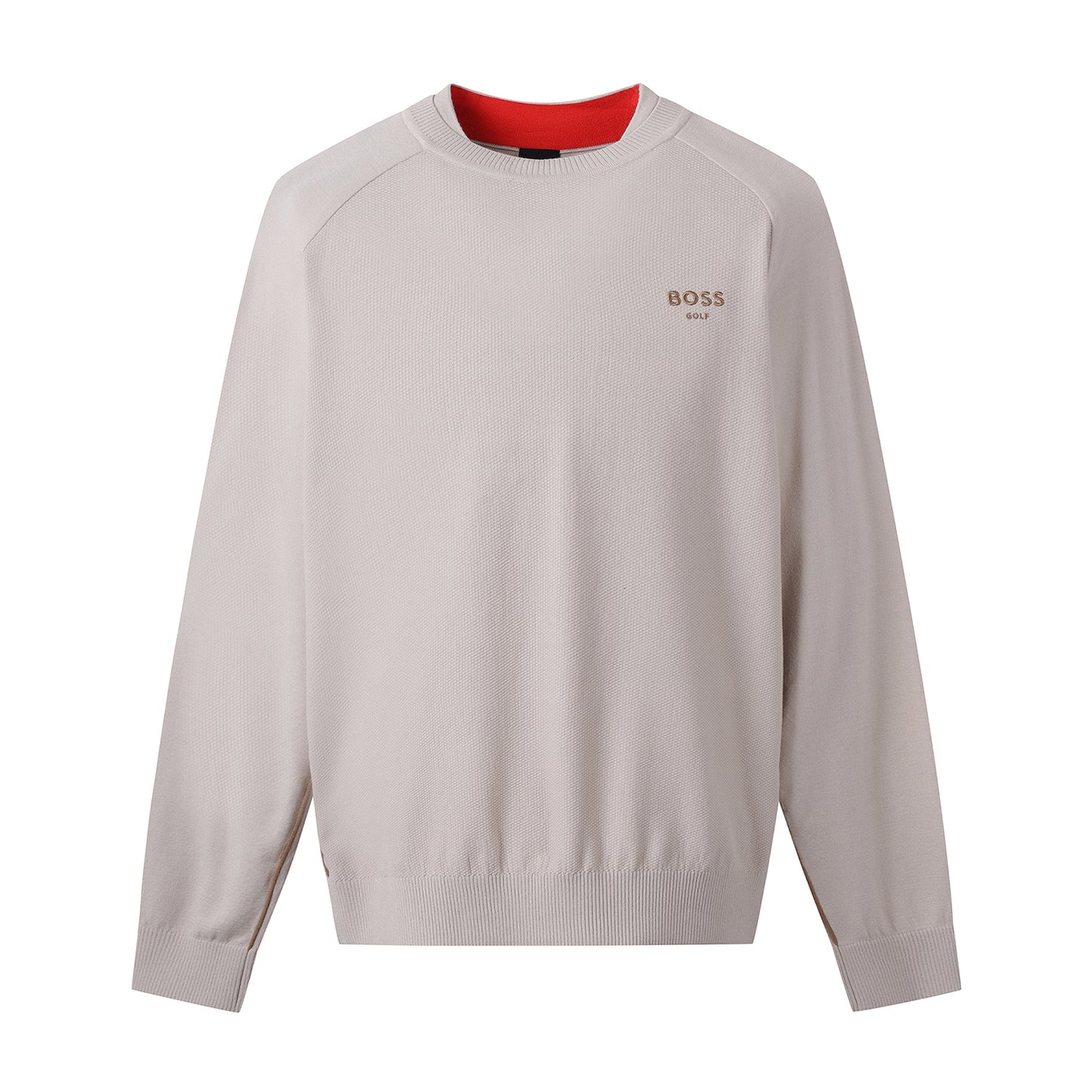 【BOSS GOLF 25SR Men's】SP M BWC R-neck Sweater / beige