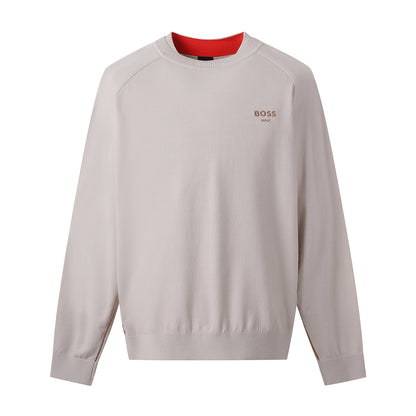 【BOSS GOLF 25SR Men's】SP M BWC R-neck Sweater / beige