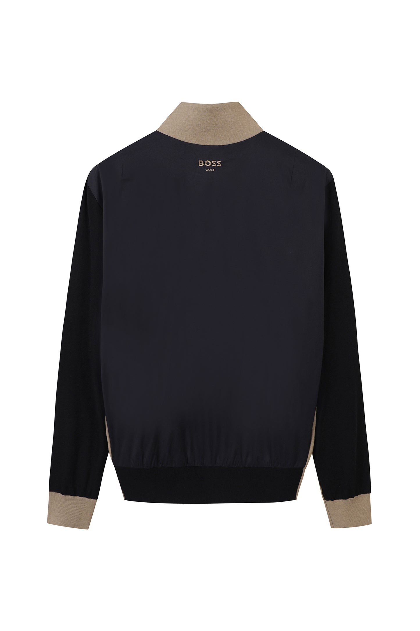 【BOSS GOLF 25SR Men's】SP M Woven Hybrid QZ Sweater / Camel