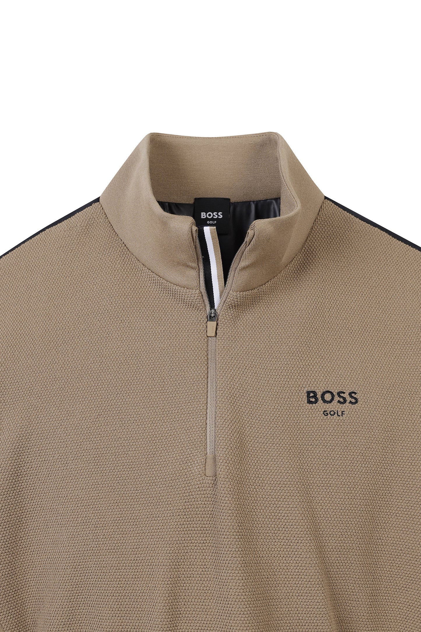 【BOSS GOLF 25SR Men's】SP M Woven Hybrid QZ Sweater / Camel