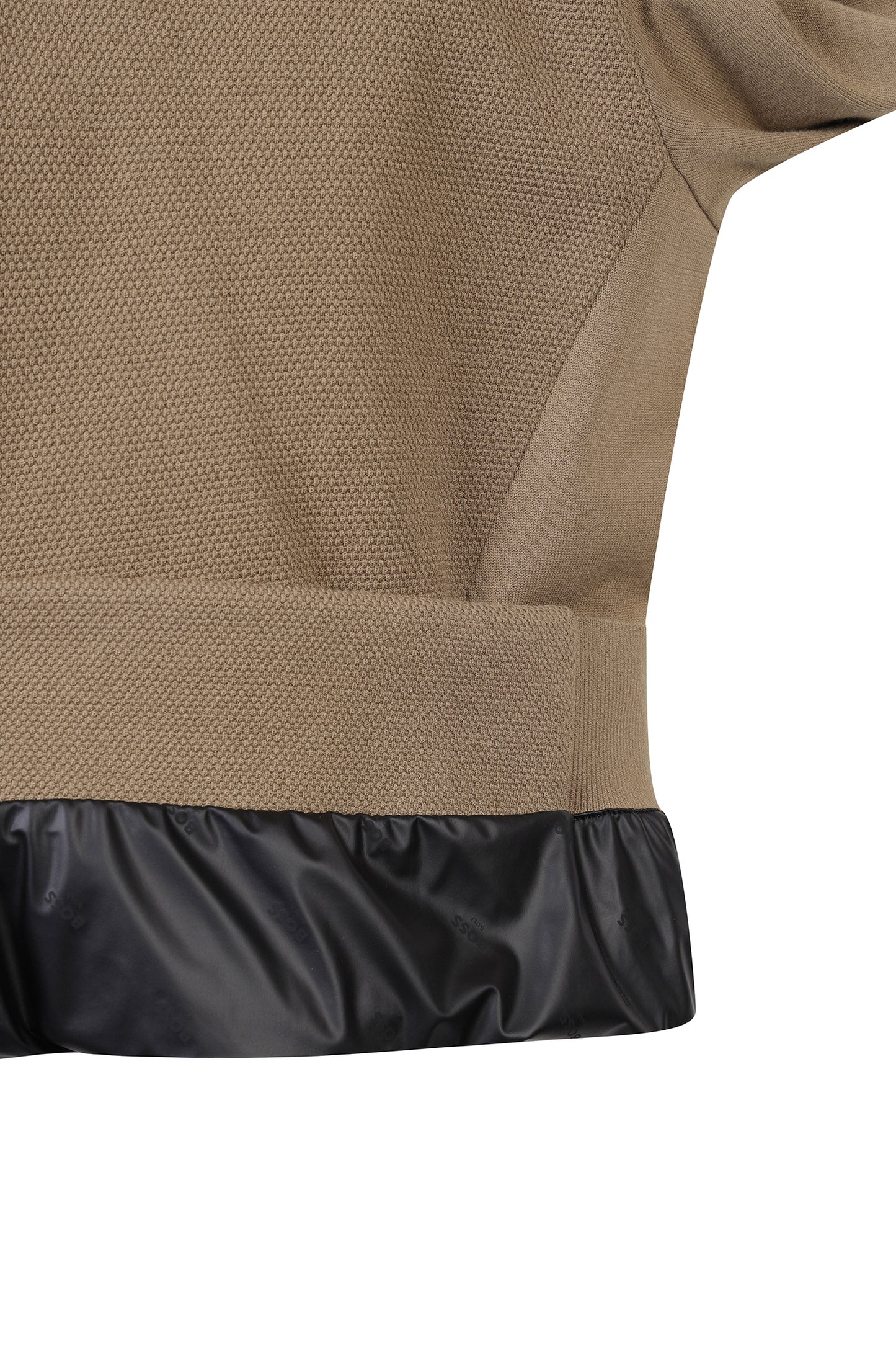 【BOSS GOLF 25SR Men's】SP M Woven Hybrid QZ Sweater / Camel