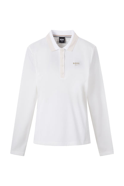 【BOSS GOLF 25SR Woman's】SP W BWC Collar Point LS Polo / white