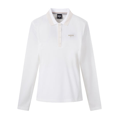 【BOSS GOLF 25SR Woman's】SP W BWC Collar Point LS Polo / white