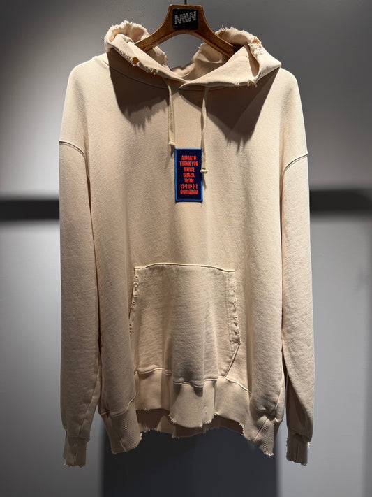 thank you hoodie cream