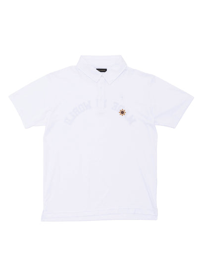 arch logo polo shirt　white