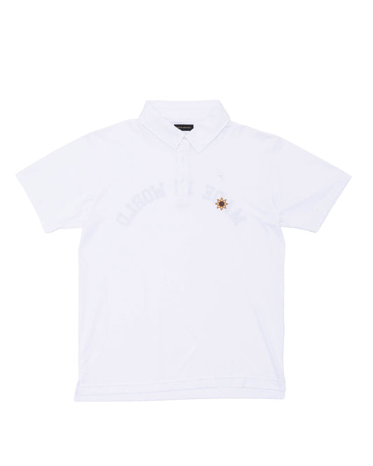 arch logo polo shirt　white