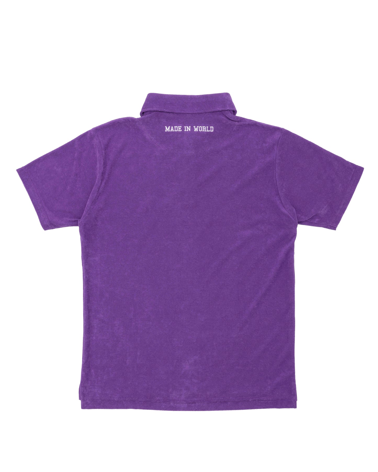 pile polo shirt　purple